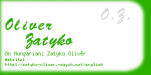 oliver zatyko business card