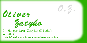 oliver zatyko business card